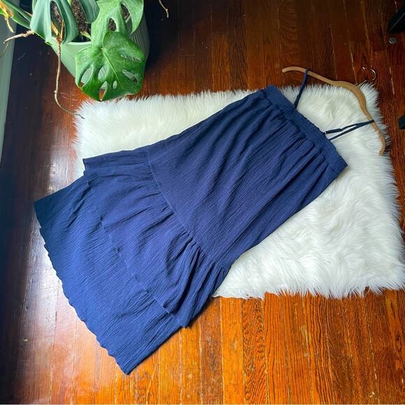Navy Crepe Mini Dress NWOT - Picture 1 of 6